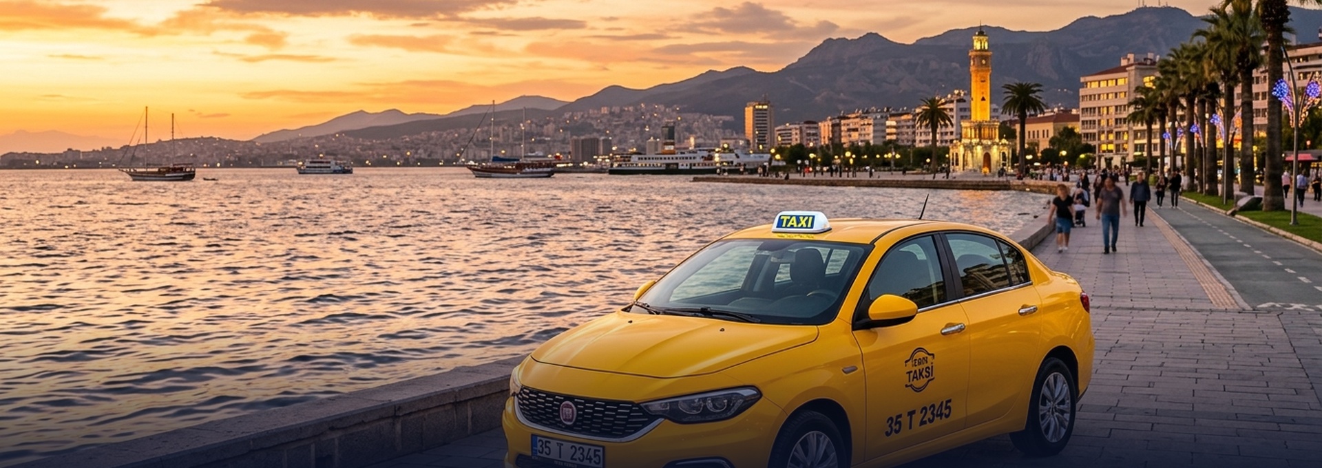 İzmir Kordon'da Taksi